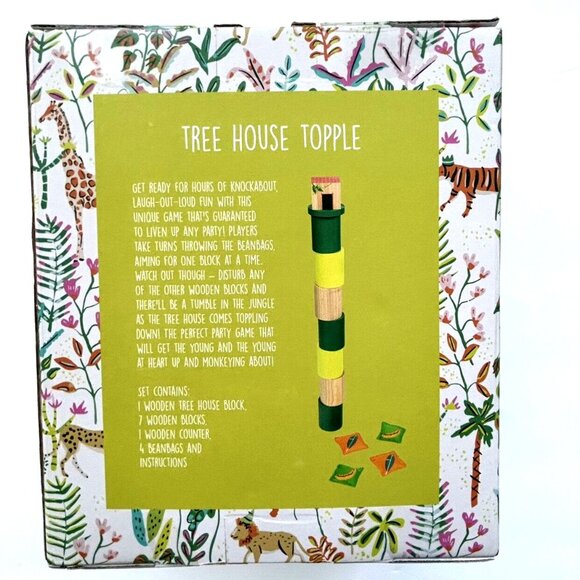 NIB Professor Puzzle Tree House Topple Wooden Blocks Game Ages 6+ - Picture 3 of 6
